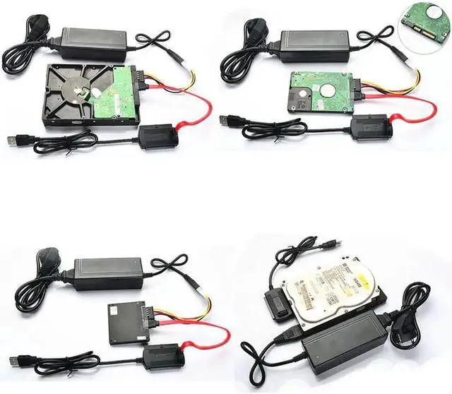 Alt view image 4 of 5 - 2.0 to IDE/SATA 2.5" 3.5" Hard Drive Disk HDD Converter Adapter Cable New