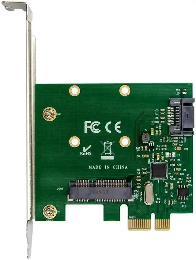 Alt view image 4 of 4 - on card PCIE SATA 3.0 Desktop SSD Hard Drive Expansion Card 6Gbps MSATA NGFF Adapter Chip Asmedia ASM1061 Controller