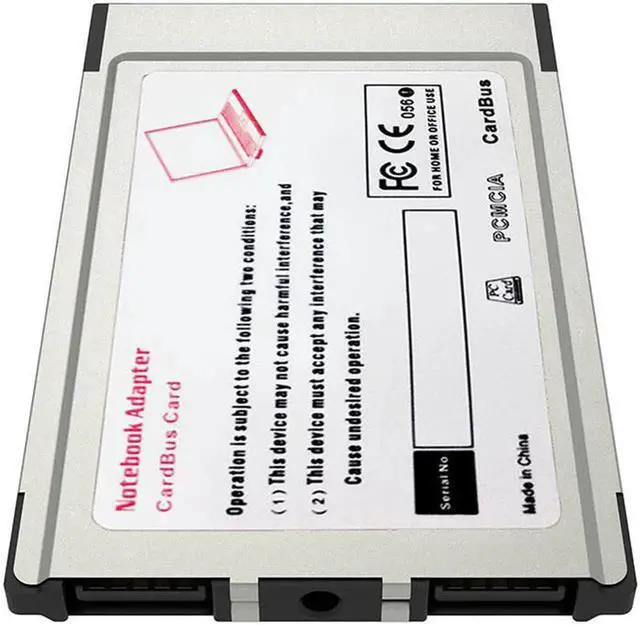 Main image of Laptop PCMCIA to USB 2.0 CardBus Converter 2 Ports PCI Express Card Adapter