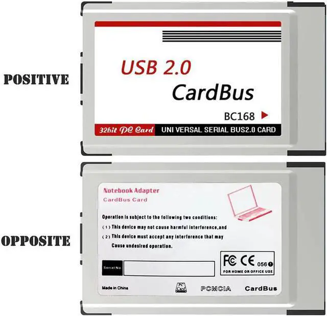 Alt view image 5 of 5 - Laptop PCMCIA to USB 2.0 CardBus Converter 2 Ports PCI Express Card Adapter