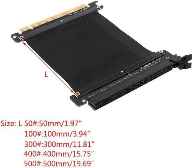 Alt view image 4 of 5 - 5/10/30/40/50cm High Speed PC Graphics Cards PCI Express 3.0 16x Flexible Cable Riser Card Extension Port Adapter for GPU C26