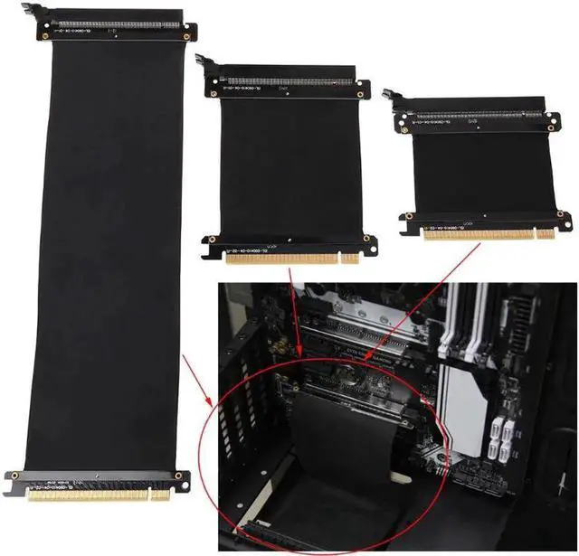 Main image of 5/10/30/40/50cm High Speed PC Graphics Cards PCI Express 3.0 16x Flexible Cable Riser Card Extension Port Adapter for GPU C26