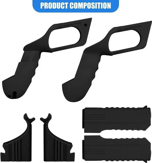Alt view image 3 of 7 - VR Game Gun for Oculus Quest 2 Controllers Pistol Case, Enhanced FPS Gaming Experience -Compatible with Pistol Whip VR Game, Enhanced FPS Gaming Experience