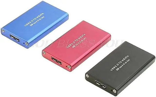 Alt view image 2 of 5 - Mini USB 3.0 to mSATA SSD Adapter Card External Enclosure Case Cover Box AU Drop Shipping