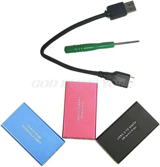 Alt view image 4 of 5 - Mini USB 3.0 to mSATA SSD Adapter Card External Enclosure Case Cover Box AU Drop Shipping