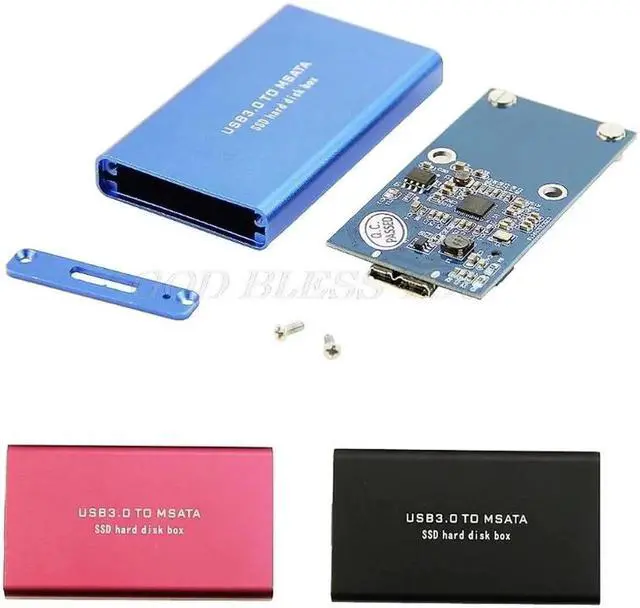 Alt view image 3 of 5 - Mini USB 3.0 to mSATA SSD Adapter Card External Enclosure Case Cover Box AU Drop Shipping