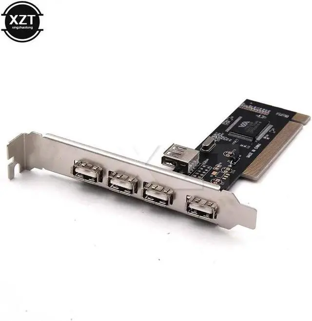 Alt view image 2 of 5 - Arrival USB 2.0 4 Port 480Mbps High Speed VIA HUB PCI Controller Card Adapter PCI Cards