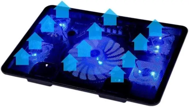 Main image of 5 Fan 2 USB Laptop Cooler Cooling Pad Base LED Notebook Cooler Computer USB Fan Stand For Laptop PC 10''-17''