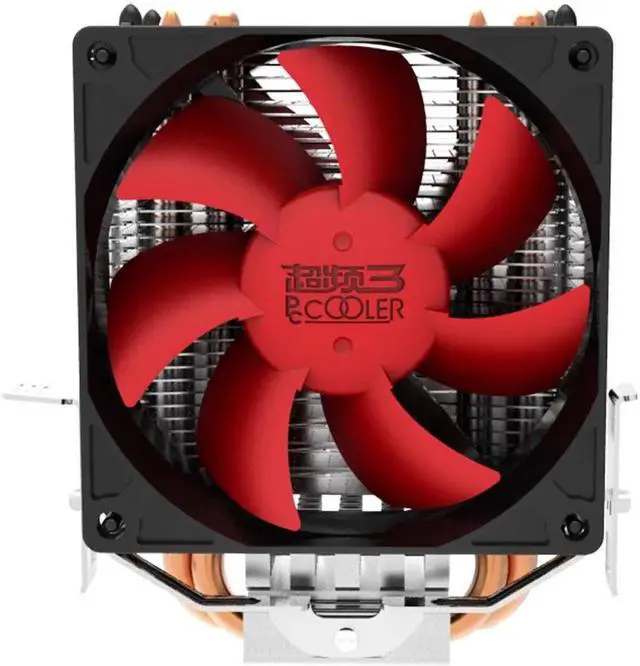 Alt view image 4 of 7 - PC Cooler Red Ocean Mini Plus CPU Cooler - 6mm Copper Heatpipe - Dual 80mm Silent Fan For socket 754/939/AM2/AM2+/AM3/FM1 LGA 775/1156/1155/1150
