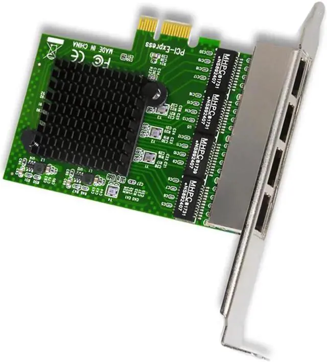 Main image of Card 4 Port Gigabit Ethernet 10/100/1000M PCI-E PCI Express To 4X Gigabit Ethernet Card LAN Adapter for Desktops