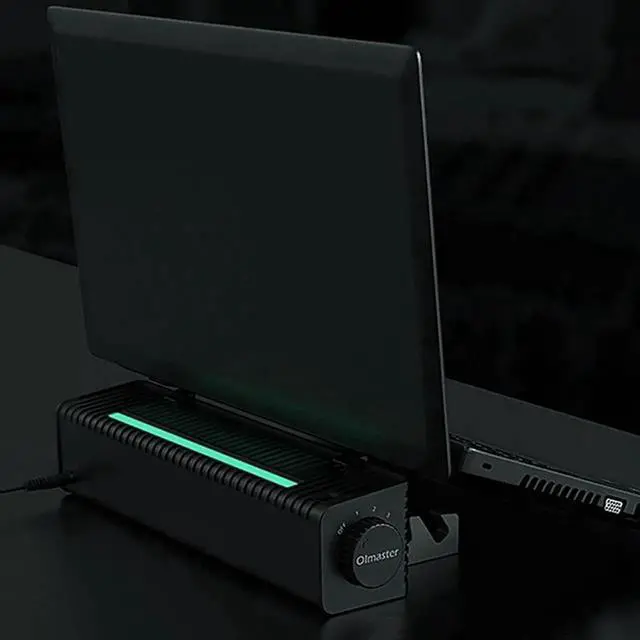 Alt view image 6 of 7 - Laptop Radiator Bladeless Fan Turbine High Air Volume Vooling Base RGB Llight Notebook PC Base Bracket