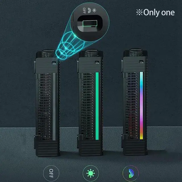 Alt view image 4 of 7 - Laptop Radiator Bladeless Fan Turbine High Air Volume Vooling Base RGB Llight Notebook PC Base Bracket