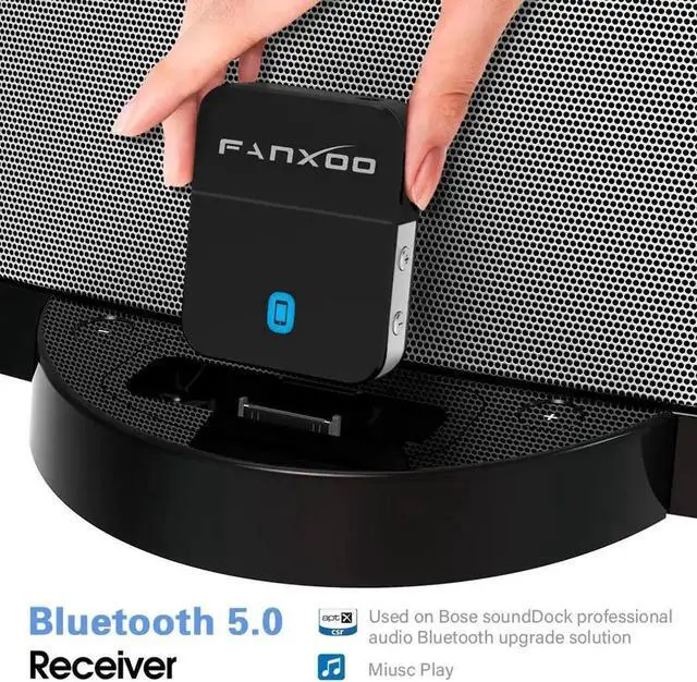 Alt view image 4 of 5 - 30Pin Wireless Bluetooth 5.0 Receiver Audio Adapter for SoundDock iPod iPhone Speaker Adaptor 30 Pin Dock Docking Station