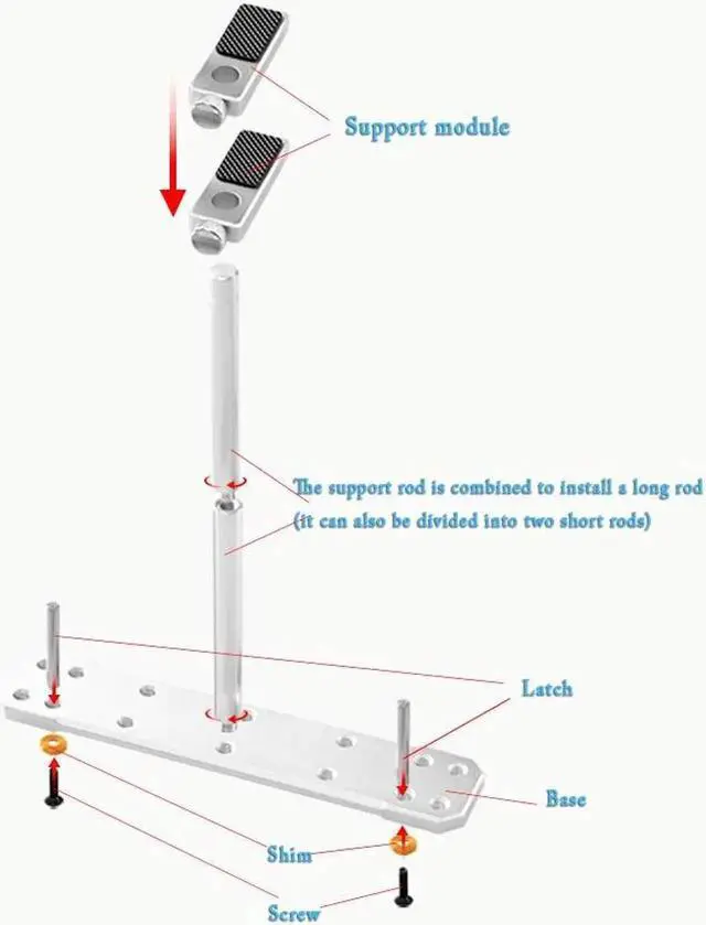 Alt view image 3 of 7 - Graphics card GPU Bracket Brace , Graphics Card Holder , Adjustable Height GPU Support Jack Assemblable Module GPU Stand Installed On the 12mm / 14mm Fan