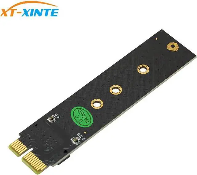 Alt view image 2 of 5 - PCI Express 3.0 X1 to M.2 M KEY Interface NVMe SSD PCIE M.2 Riser Card Adapter Heatsink SSD 2230 2242 2260 2280 Full Speed