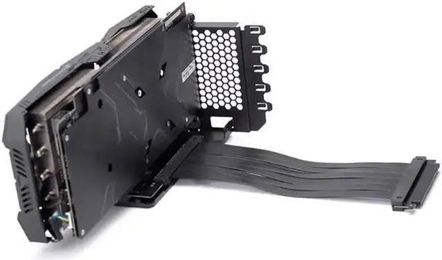 Alt view image 4 of 5 - 1Set GPU Adapter Cable Computer PCI-E X16 Vertical VGA Graphics Card Bracket LX9B