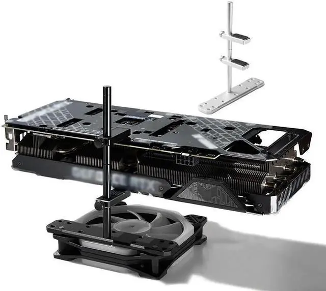 Main image of Graphics card GPU Bracket Brace , Graphics Card Holder , Adjustable Height GPU Support Jack Assemblable Module GPU Stand Installed On the 12mm / 14mm Fan