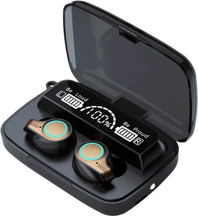 Main image of True Wireless Earbuds, Bluetooth 5.0 Earbuds in-Ear TWS Stereo Headphones with Smart LED Display Charging Case Waterproof Built-in Mic for Sports Work