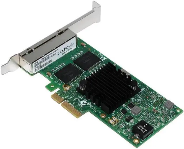 Alt view image 5 of 5 - Card PCI-Express PCIe X4 Four RJ45 Gigabit Ports Server Adapter NIC I350-T4