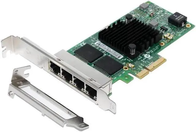 Alt view image 2 of 5 - Card PCI-Express PCIe X4 Four RJ45 Gigabit Ports Server Adapter NIC I350-T4