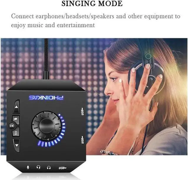 Alt view image 4 of 7 - Profession Computer USB Sound Card 7.1 Channel Audio Adapter Converter Audio Interface for PC Laptop External Sound Card