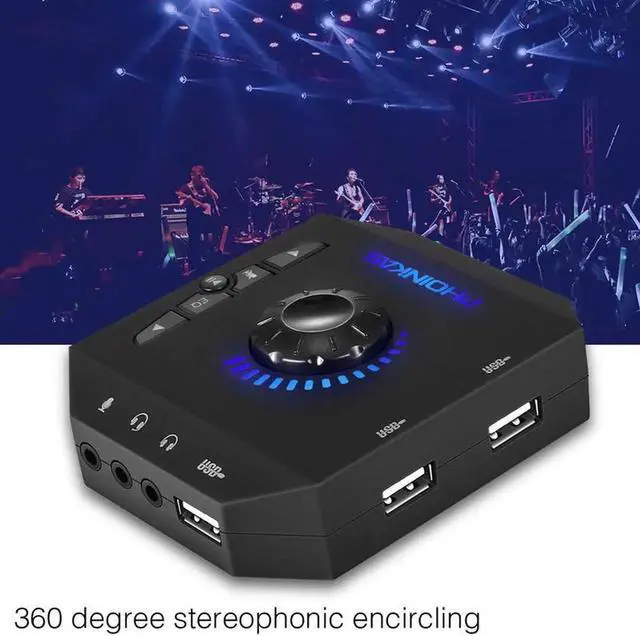 Alt view image 5 of 7 - Profession Computer USB Sound Card 7.1 Channel Audio Adapter Converter Audio Interface for PC Laptop External Sound Card