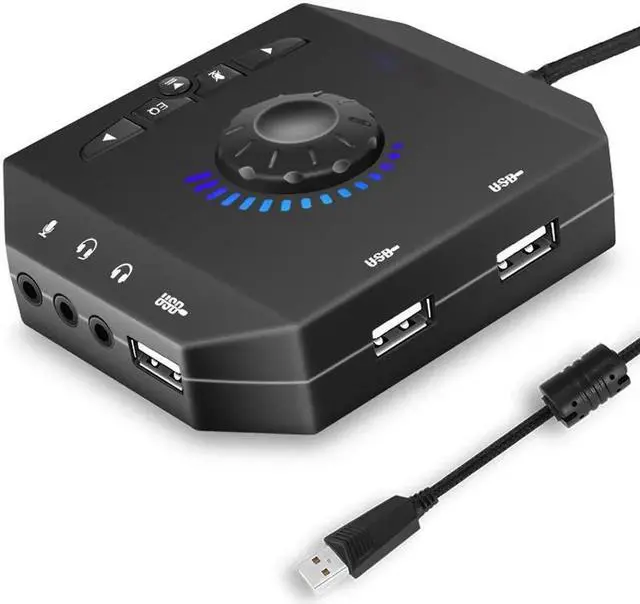 Main image of Profession Computer USB Sound Card 7.1 Channel Audio Adapter Converter Audio Interface for PC Laptop External Sound Card