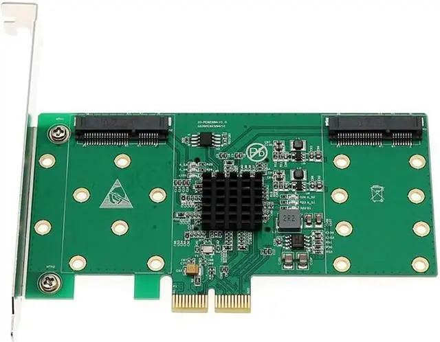 Alt view image 5 of 5 - 4 Ports mSATA to PCI-e x2 Adapter with RAID PCI Express 2.0 to 4x mSATA Host Adapter setup RAID 0 1 and 10