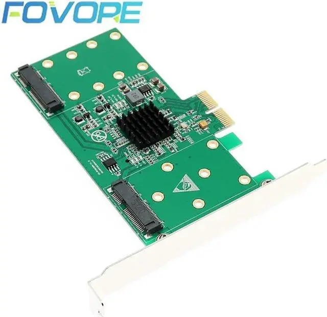 Alt view image 2 of 5 - 4 Ports mSATA to PCI-e x2 Adapter with RAID PCI Express 2.0 to 4x mSATA Host Adapter setup RAID 0 1 and 10