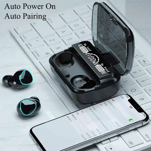 Alt view image 2 of 7 - True Wireless Earbuds, TWS Bluetooth 5.0 Earbuds Wireless in Ear Headphones Wireless Earphones IPX4 Waterproof with Battery Case