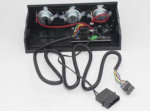 Alt view image 5 of 5 - 5.25" Internal Stereo Surround Speaker PC Front Panel Computer Case Built-in Music Loudspeakers