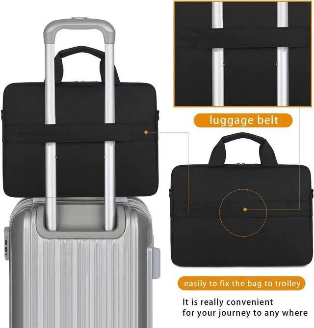 Alt view image 6 of 7 - BRINCH 12-13.3 Inch Laptop Bag Nylon Waterproof with Shockproof Fit Up to 13.3 Inch Gaming Laptops Notebook Computer for Dell,Asus,Msi,Hp (Blue)