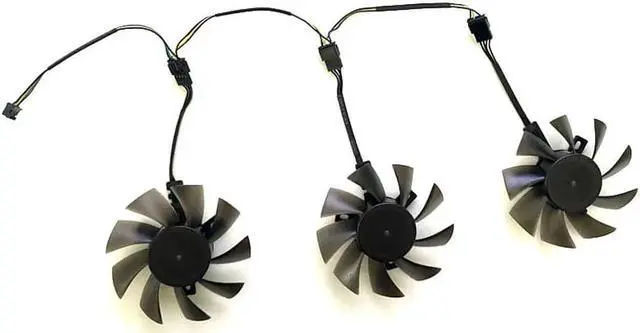 Alt view image 4 of 6 - 3pcs 75MM Ball FD8015H12S FD7010H12S 12V replace RadeonVII Cooler Fan For Amd Xfx Radeon VII Graphics Video Card Cooling Fans