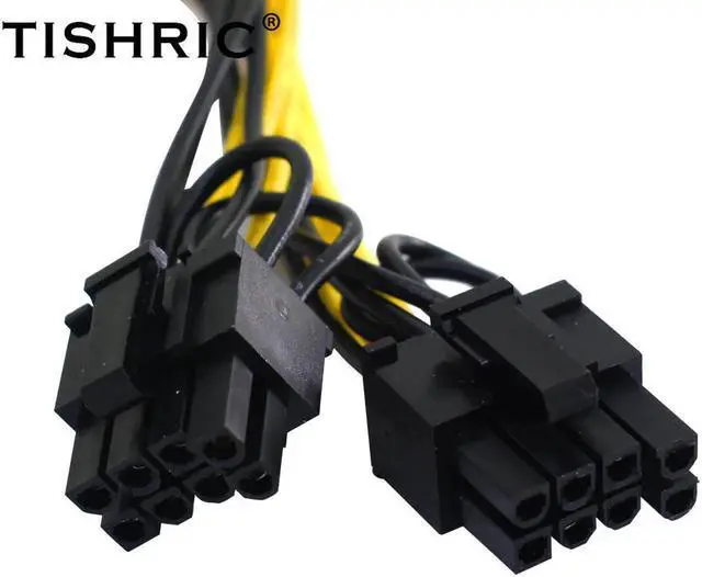 Alt view image 2 of 6 - 8 Pin to Dual PCIE 6+2 8Pin Power Cable Motherboard Graphics Video Card PCI Express PCI-E Riser GPU Power Cable 20cm