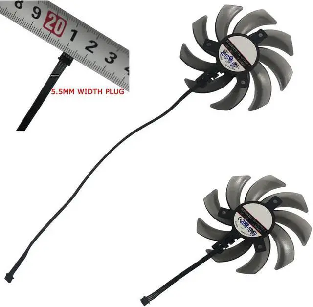 Alt view image 2 of 6 - FDC10H12S9-C GA91S2U RTX 2080 2070 2060 Graphics Card Fan GPU Cooler For Palit RTX2060 RTX2070 RTX2080 DUAL GamingPro Replace