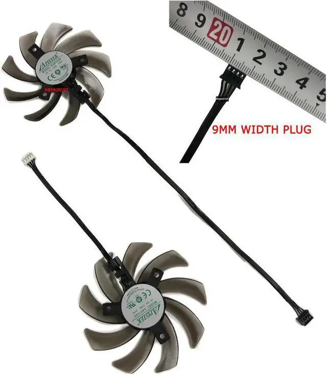 Alt view image 5 of 6 - FDC10H12S9-C GA91S2U RTX 2080 2070 2060 Graphics Card Fan GPU Cooler For Palit RTX2060 RTX2070 RTX2080 DUAL GamingPro Replace