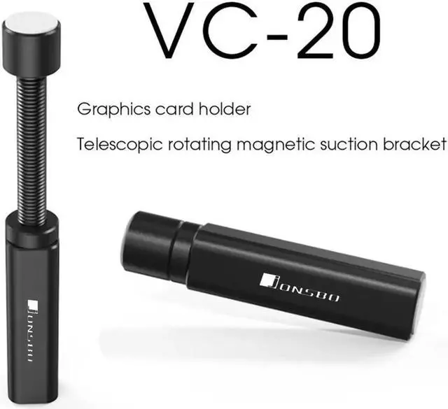 Alt view image 3 of 6 - Graphics Card GPU Brace Support Adjustable Aluminum VGA Card Holder Telescopic Rotary Video Graphics Card Bracket For PC Desktop