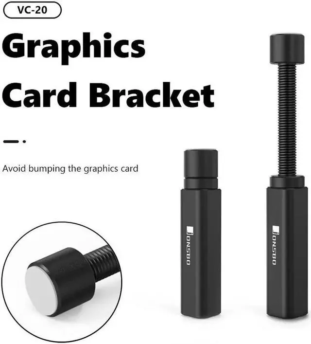 Alt view image 2 of 6 - Graphics Card GPU Brace Support Adjustable Aluminum VGA Card Holder Telescopic Rotary Video Graphics Card Bracket For PC Desktop