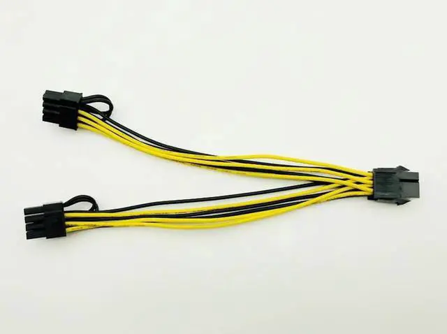 Alt view image 4 of 6 - 10PCS 6pin PCI Express to PCIe Dual 8pin Cable Motherboard Graphics Video Card PCI-e GPU VGA Splitter Hub Power Cable for Mining