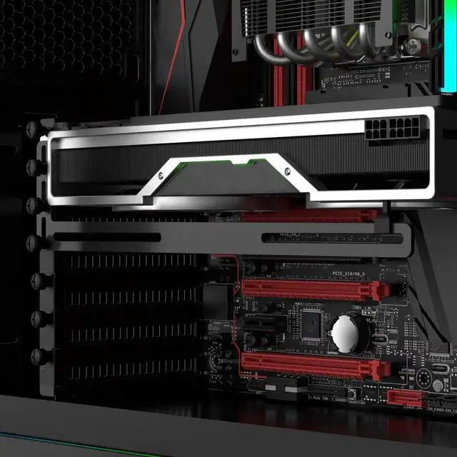 Alt view image 3 of 6 - Durable Aluminum Bracket for Graphics Card GPU Card Holder Suit L-shaped Support Universal Radiator Motherboard