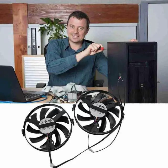 Alt view image 4 of 5 - GPU VGA Cooler Model Is FDC10H12S9-C Cooling Fan For XFX R9 370 R9 380 R9 380X R7 370 R7 360 Graphics Card Fan As A Replace J9A6