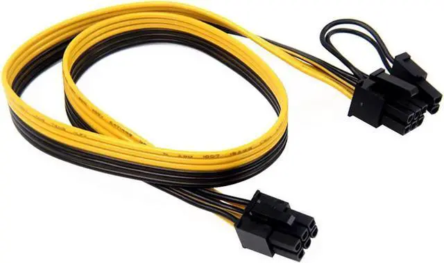 Alt view image 3 of 6 - PCIe 6Pin to 6+2 Pin Power Supply Cable 8 pin to 6 Pin PCI Express Graphics Card Power Cable Male to Male Port