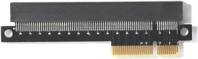 Alt view image 4 of 6 - PCIE 4X to 16X Riser Card Expansion Steering Adapter PCI Express Riser Card x4 to x16 Video Graphics Adapter Converter