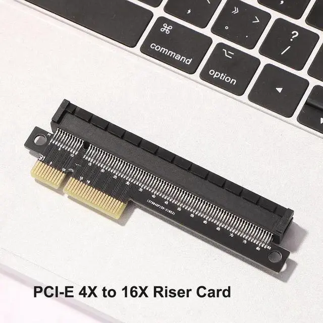 Alt view image 5 of 6 - PCIE 4X to 16X Riser Card Expansion Steering Adapter PCI Express Riser Card x4 to x16 Video Graphics Adapter Converter