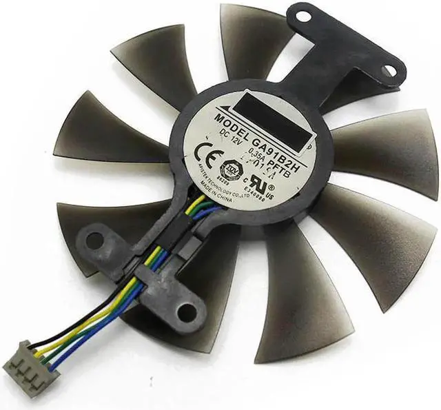 Alt view image 4 of 5 - GA91B2H 12V 0.35A 86mm RX 560 4Pin VGA Fan For SAPPHIRE RX560 Graphics Card Cooling Fan