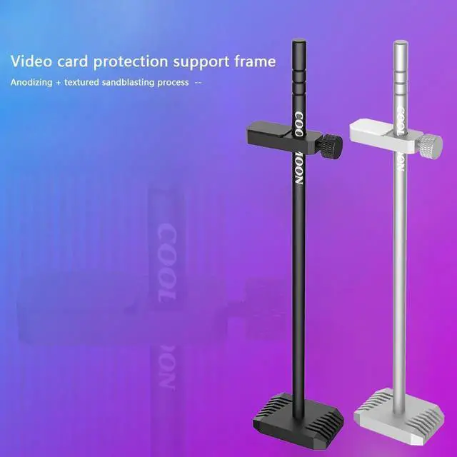 Alt view image 4 of 6 - COOLMOON VT192 Aluminum GPU Stand Support Graphics Video Card Holder Bracket for Desktop PC Computer Case Cooling GPU Holder