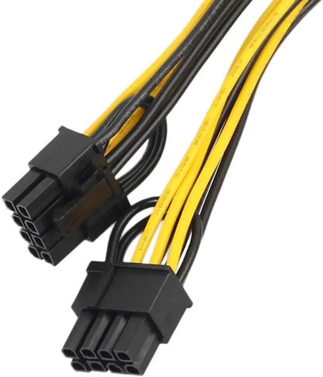 Alt view image 6 of 6 - 10Pcs 6 Pin PCI Express to Dual PCIE 6+2 Pin Power Cable BTC Graphics Card PCI-E 6Pin to Dual 8 Pin Power Splitter Cable 20cm