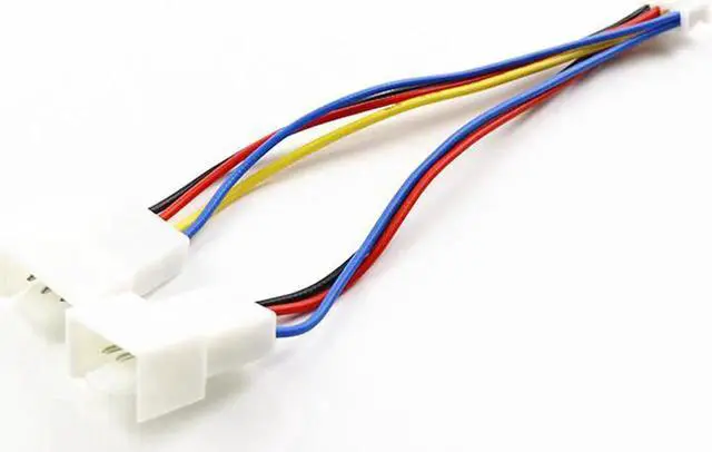 Alt view image 2 of 4 - 2PCS PC Graphics card 2.0 Motherboard PH2.0 4 Pin To 3/4 Pin CPU PWM Fan Adapter Cable Connector 1 to 2 Y Splitter cord cable