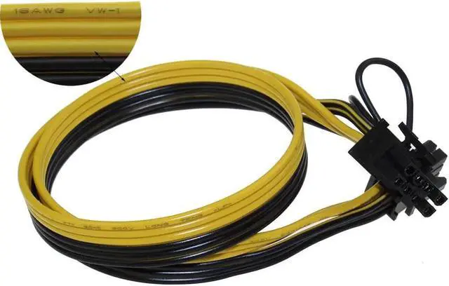 Alt view image 5 of 6 - 6 Pcs 16AWG 6 Pin PCI-e To 8 Pin (6+2) PCI-e (Male To Male) GPU Power Cable For Graphic Cards Mining HP Server Breakout Board