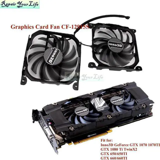 Main image of DC 12V Computer PC Graphics Card Fan Cooler For INNO3D GTX 650 GTX650ti 660 660ti CF-12915S 85mm 95mm GPU VGA Cooling Fans New